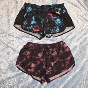 Old Navy Women's Athletic Shorts - Black and Blue, Black and Red